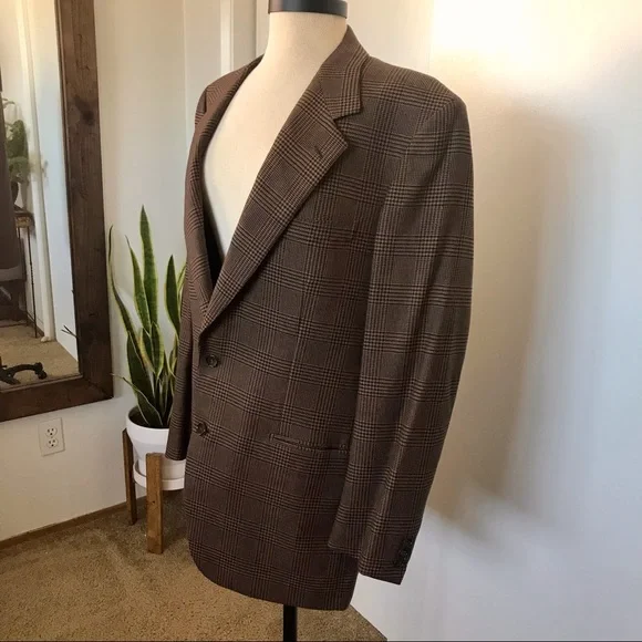 VTG BRIONI for Neiman Marcus luxury houndstooth sport coat - Picture 4 of 16